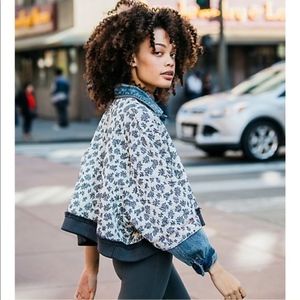 ISO Free People ditsy denim jacket